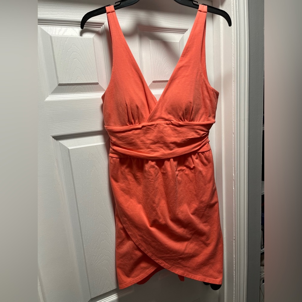 Victoria's Secret coral Bra Tops Tulip Hem Dress M